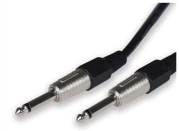Cabo de Guitarra Jack 6,3 mm Mono Macho/Macho 6 m QTX Cabo de Guitarra Jack 6,3 mm Mono Macho/Macho 6 m QTX